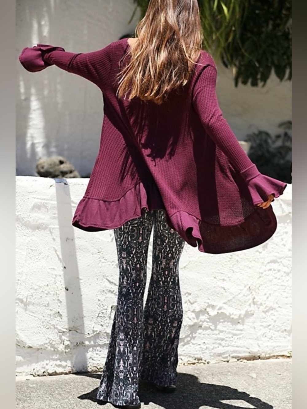 Free People Olivia Henley Tunic in Wine/ Burgundy Size M